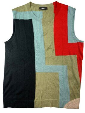 Akris Colorblock Sleeveless Knit Top Multi-Color Women's Size US 6  NWOT